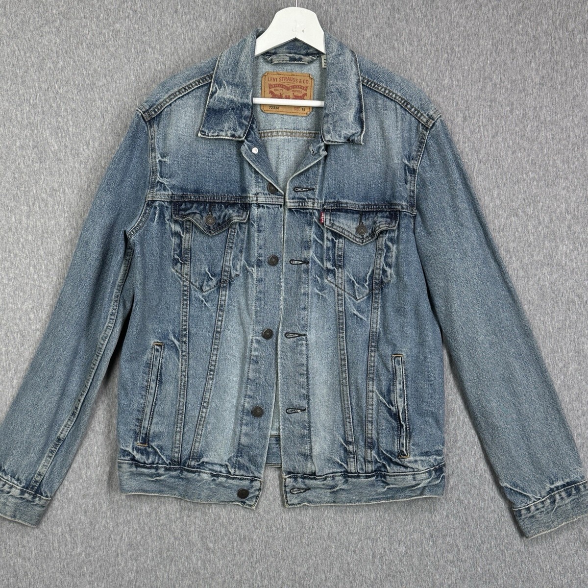 Levi's Jacket Men's Medium Indigo Wash Denim Trucker 90's Red Tab