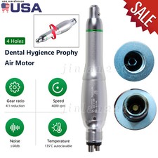 Dental Hygiene Prophy Handpiece Straight Nose Cone 360 Swivel Air Motor 4 Holes