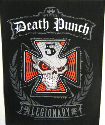 FIVE FINGER DEATH PUNCH RÜCKENAUFNÄHER BACKPATCH # 3 LEGIONARY 36x29cm AUFNÄHER
