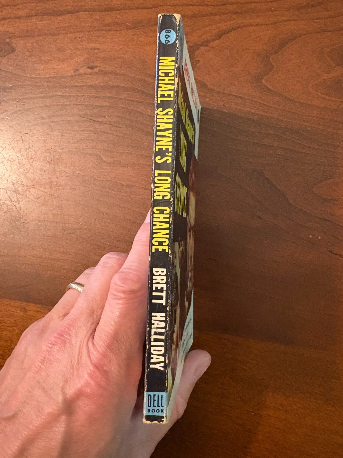 Fine cond. Michael Shayne's Long Chance by Brett Halliday, 1944 Dell #866 PB