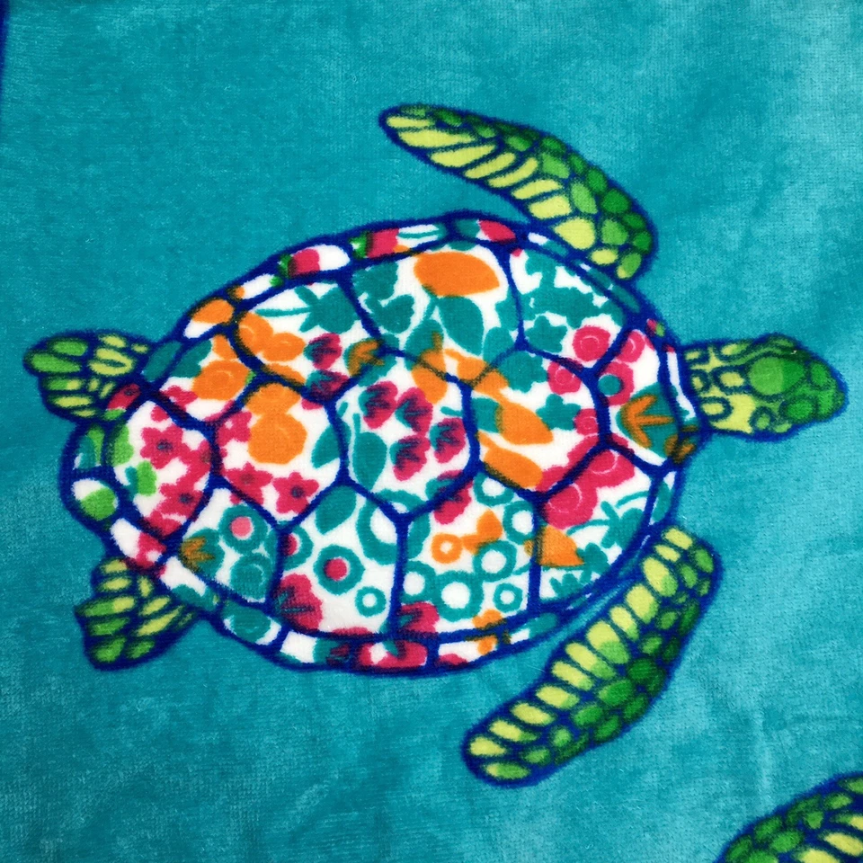 Toalla de playa Cynthia Rowley tortuga marina hawaiana tropical floral piscina turquesa Foto 4 de 4