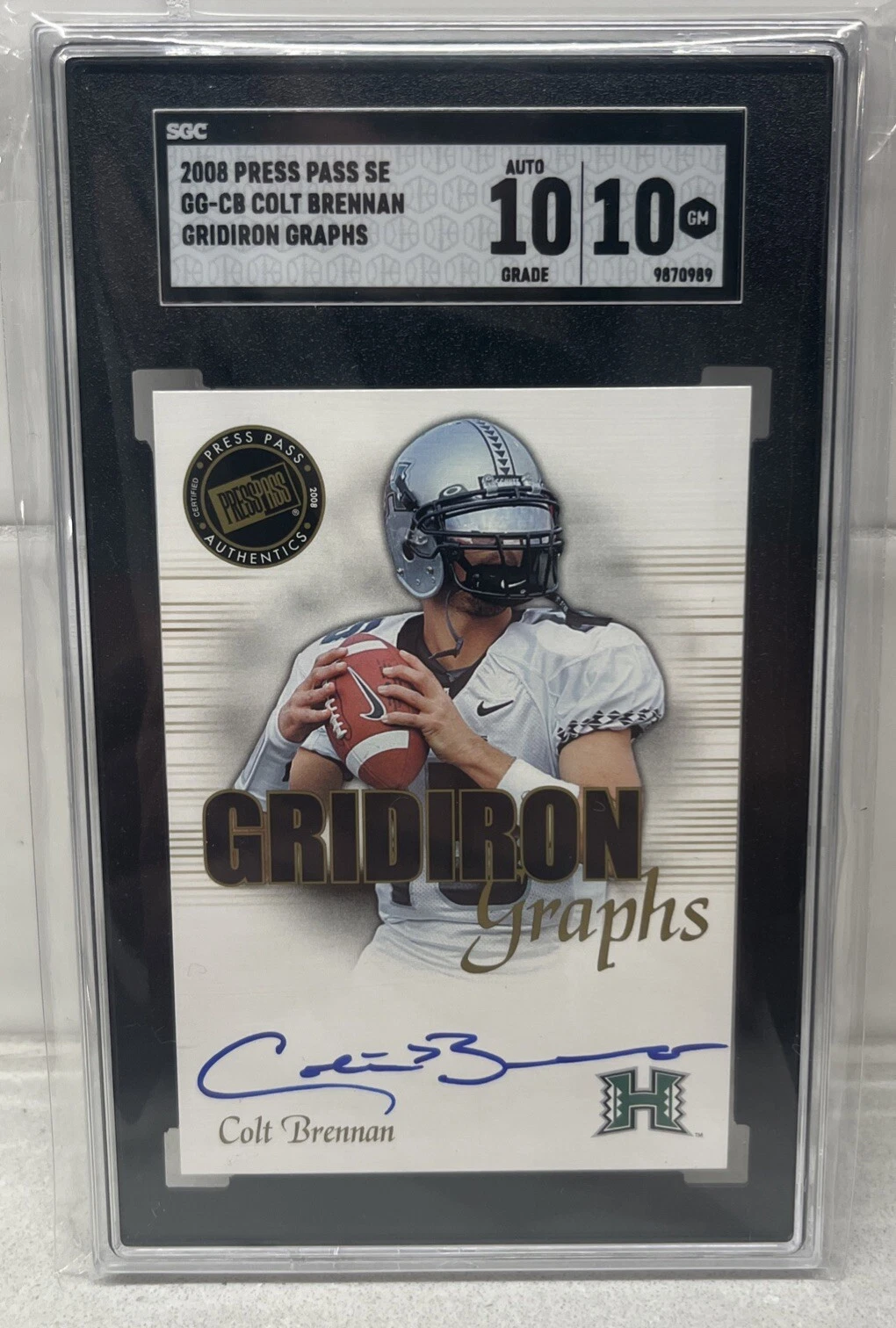 Colt Brennan Press Pass Se Gridiron Graphs #GGCB Base