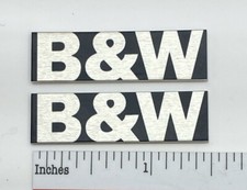 B&W Speaker Badge Logo Custom Made THICK Aluminum PAIR Bowers and Wilkins