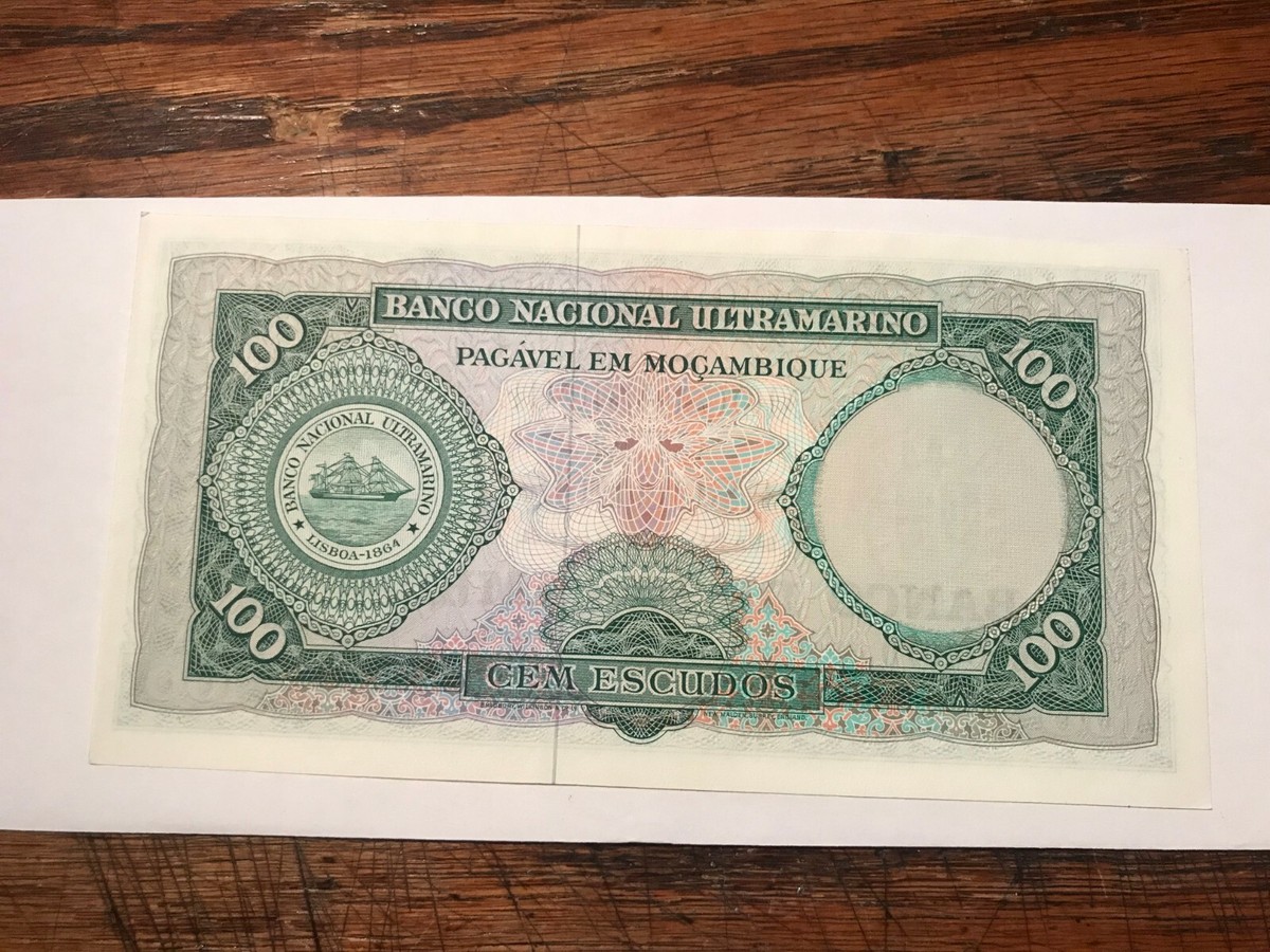 1961 Banco Nacional Ultramarino Mozambique 100 Escudos CU #18873
