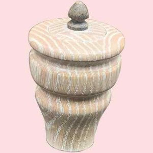 Turned Wood Oak Toothpick Holder with Finial by North Georgia Artist