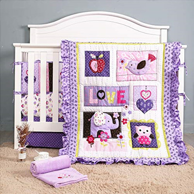 purple nursery bedding