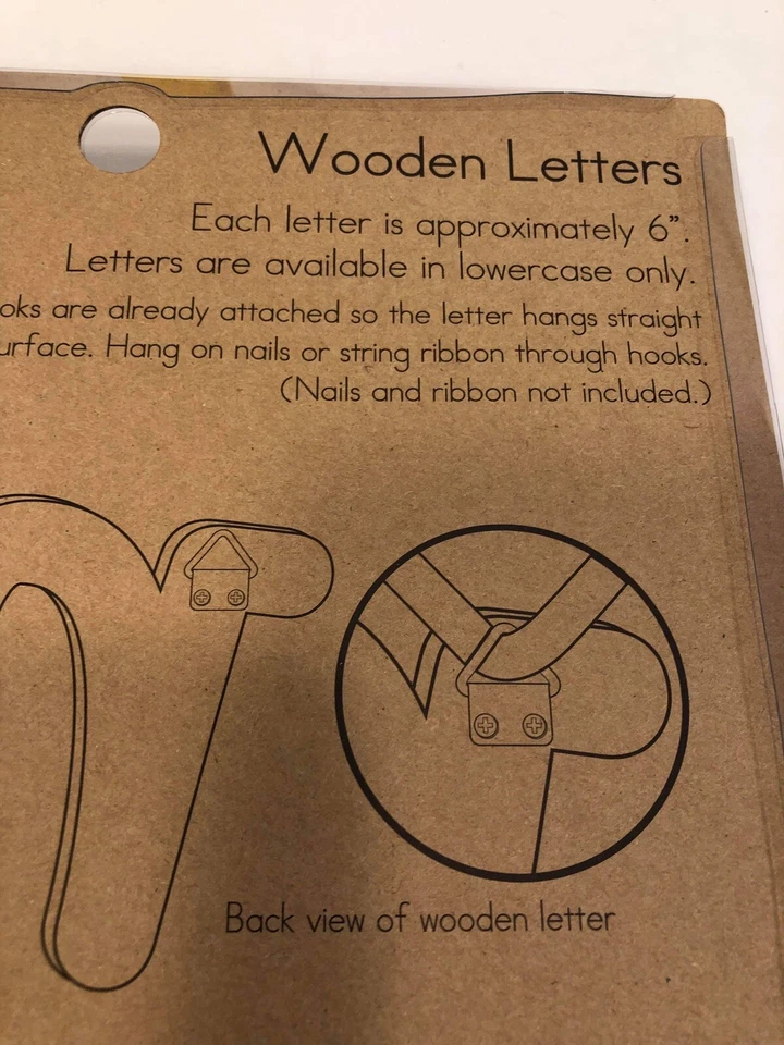 6英寸装饰字母H甜图案全新/密封墙面装饰可爱! 免运费 — 第 4/4 张图片