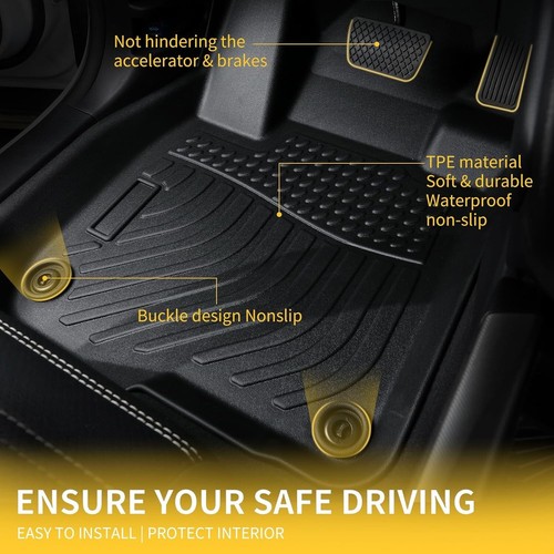 Floor Mats for 2017-2020 Ford Fusion & Lincoln MKZ All Weather Liners Car Mats - Picture 4 of 10