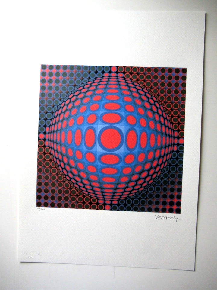 VICTOR VASARELY:  SCHÖNE LITOGRAPHIE 35x50cm Limitiert xx/500 - Bild 2 von 4