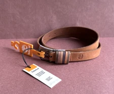 Timberland Womens Casual Leather Belt 25MM Rainbow Keeper LARGE NWT