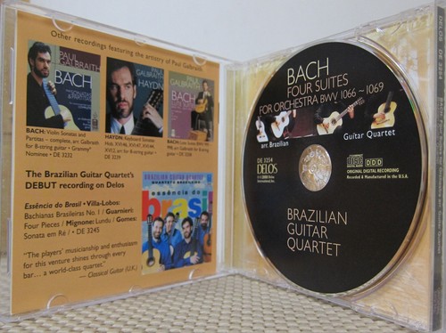 Bach Four Suites for Orchestra - Brazilian Guitar Quartet - Delos CD 2000 - Picture 3 of 3