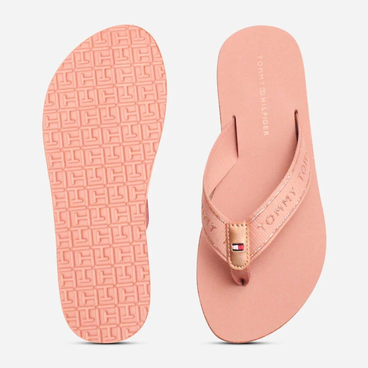 Tommy Hilfiger Glitter Rosa Oro Rosa Ojotas Sandalias eBay