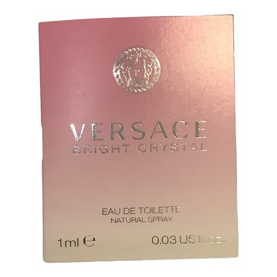 Versace BRIGHT CRYSTAL Eau De Toilette EDT Sample Spray .03oz, 1ml New!
