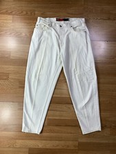 Vintage LEVIS SilverTab Loose Fit Taper Jeans White 34x31 (tag38x30) Made in USA