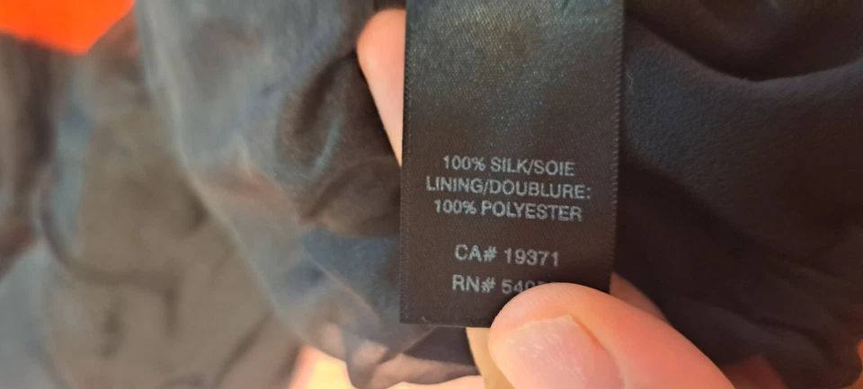 Женская разноцветная шелковая блузка Robert Rodriguez галстук/краситель ремешок спагетти размер 4 - Изображение 3 из 4