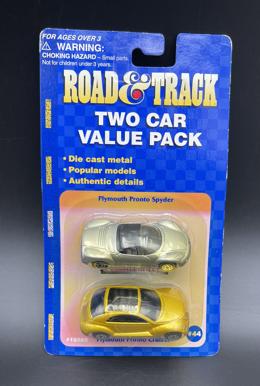 Road & Track 2-Pack 1:64 Diecast Cars Plymouth Pronto Spyder Pronto Crulzer #44