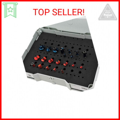 POWERTEC Router Bit Tray Organizer for Festool Systainer SYS 1 & Tanos Systainer
