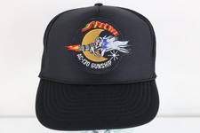 Vintage 90s Lockheed Martin Spectre AC-130 Gunship Skeleton Trucker Hat Snapback