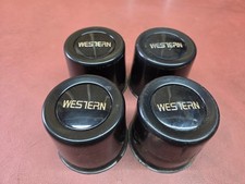 Western Black Custom Wheel Center Cap Antique Vintage Mag Wheel 3 14 Bore 3.25 Western Black Custom Wheel Center Cap Antique Vintage Mag Wheel 3 14 Bore 3.25