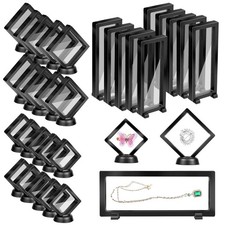 30 Pack 3D Floating Display Stand Floating Frame Display Case Coin Display Ho...
