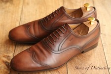 Gucci Burnished Brown Leather Oxford Shoes Mens UK 9.5 US 10.5 EU 43.5