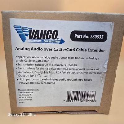 Vanco Analog Audio over Cat5e/Cat6 Cable Extender Part: 280535