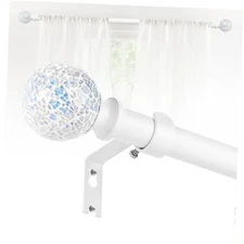 Curtain Rods for Windows 72 to 144 Inch,1 Inch Adjustable 【72-144"】1 pack White