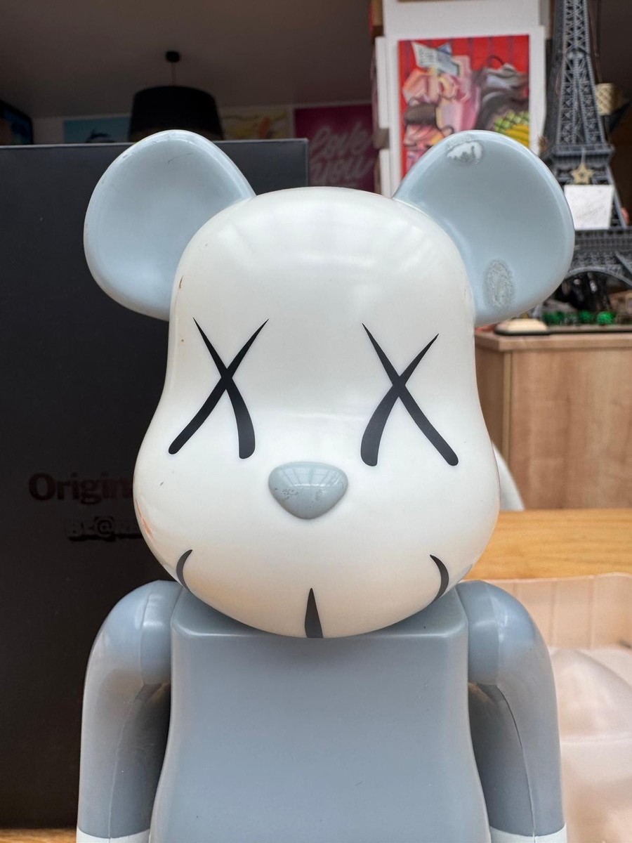 kaws bearbrick classic blue 400% medicom toy originalfake rare 500