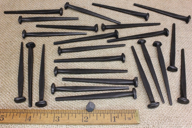 3” Rosehead 25 nails antique square wrought iron vintage Spikes Decorative look