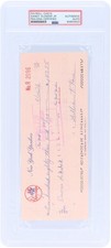 Sandy Alomar Jr. New York Yankees Signed Check September 28, 1976 - PSA 84855633