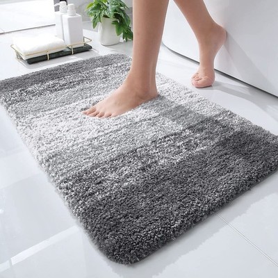 smiry Mikrofaser Badematte, 40 x 60 cm, 40 x 60 cm (rechteckig), grau 