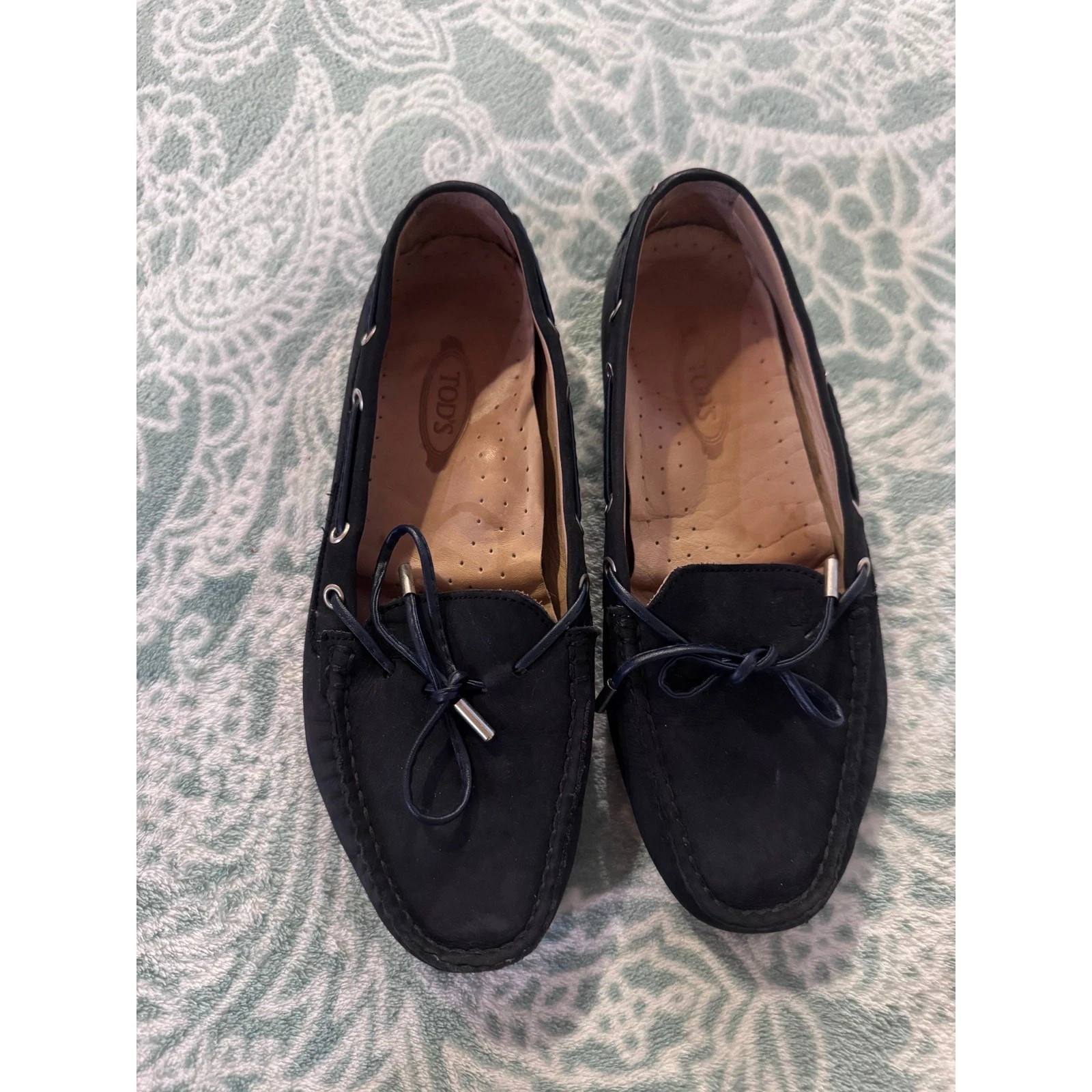 TOD’S Mocassini da guida Tod's in pelle mocassini con fiocco taglia 38 US 7