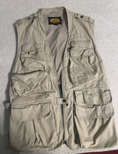 Woolrich classic vintage mens L vest khaki fishing, hunting, photography