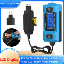 12V Automotive Circuit Tester 0.01-19.99A Current Fuse Diagnostic