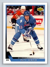 1993-94 Upper Deck - Mats Sundin #419 Quebec Nordiques Hockey Card