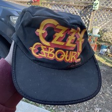 Ozzy Osbourne Black Cap with Bat Graphics and Logo - Original Rock & Pop Music