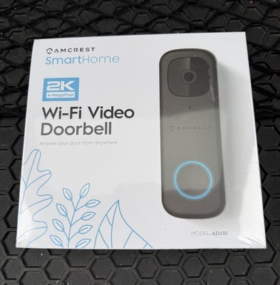 Amcrest 4MP Video Doorbell Camera Pro 2.4 GHz WiFi Outdoor Smart 164º Angle -