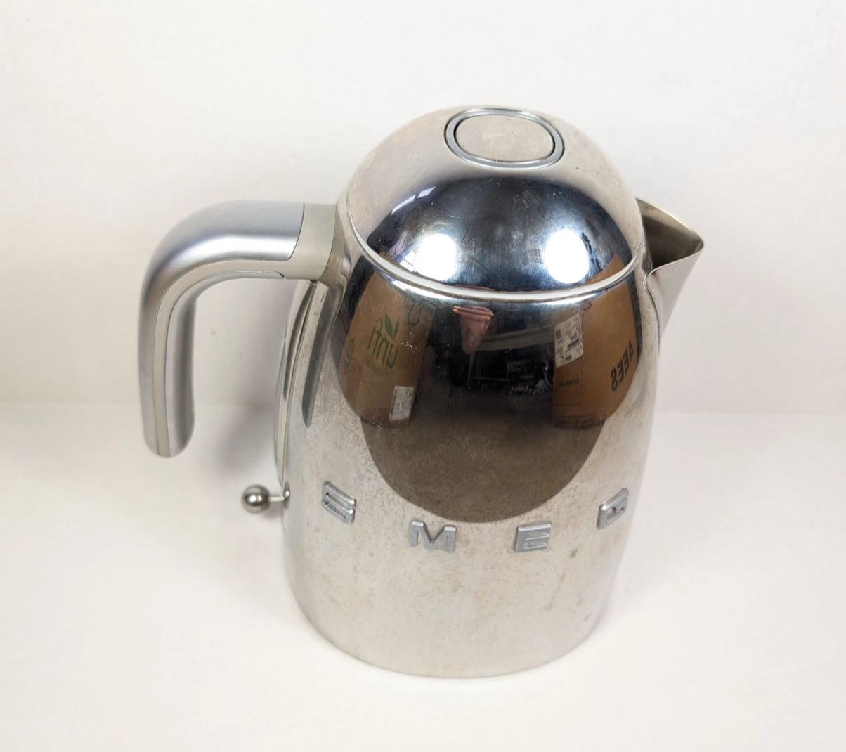 READ Smeg Electric Kettle Chrome Stainless Steel NO BASE AS-IS UNTESTED