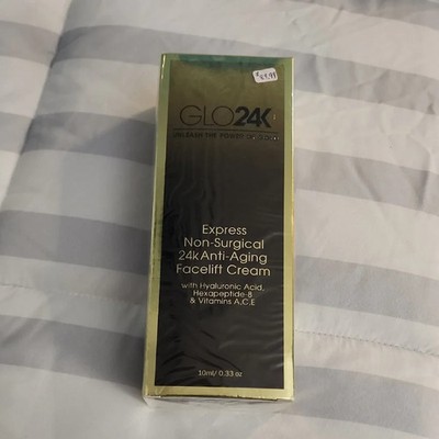 GLO24K Express Non-Surgical 24k Anti-Aging Facelift Cream .033 Oz NEW SEALED