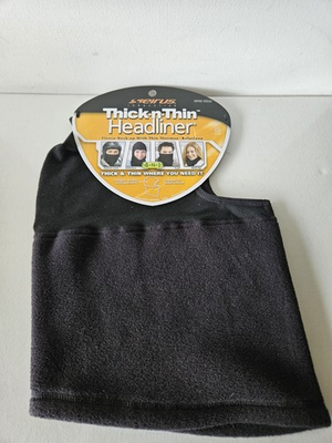 #ad NWT Seirus Thick n Thin Headliner Fleece Black on Black Size One $10.00