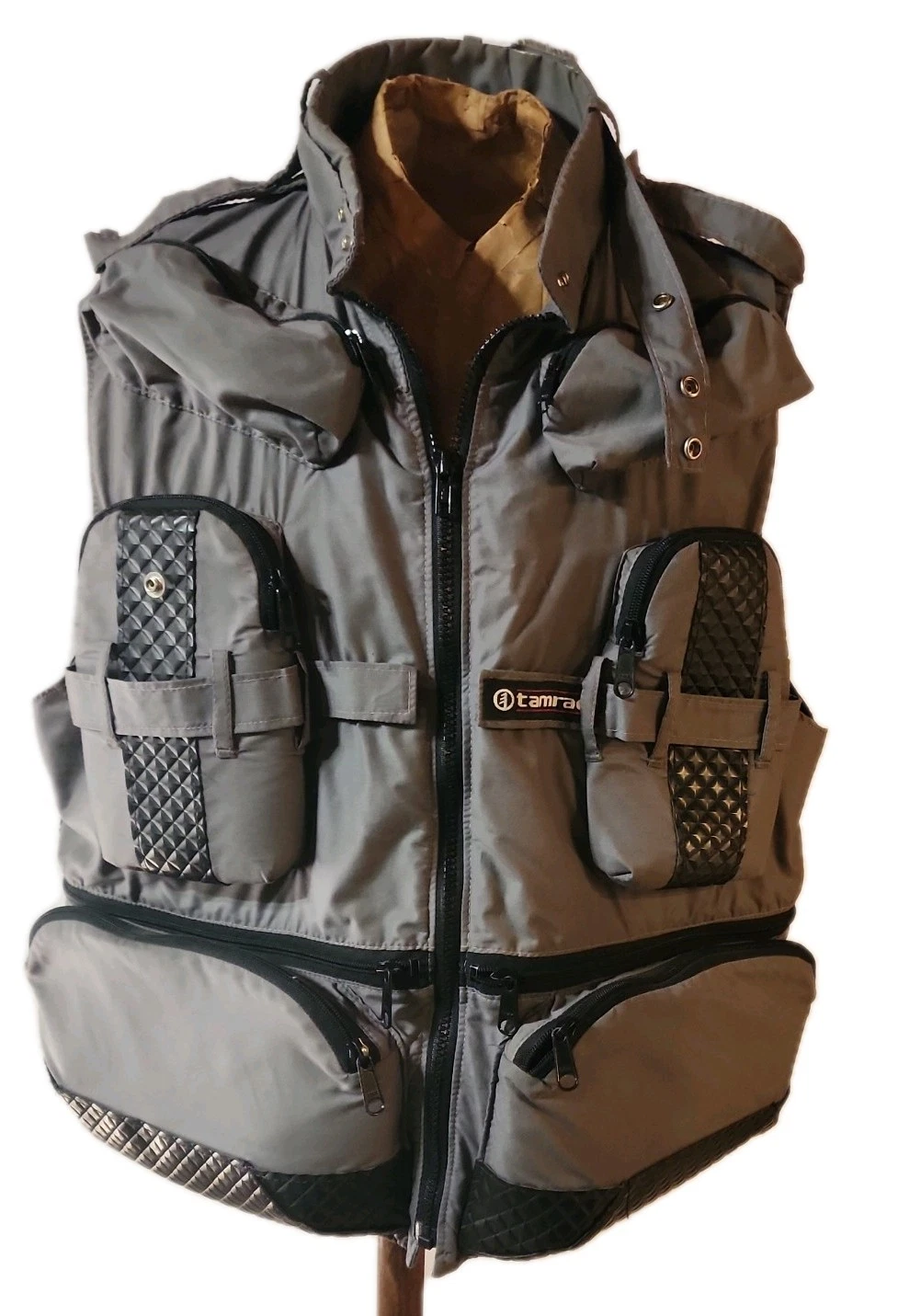 Tamrac Vest Mens Utility Photography Fishing Tactical Made USA Gray M