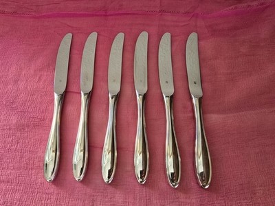 WMF 6 Speisemesser Messer  versilbert 90 Dekor Innsbruck  L 21,7 cm Top !!!