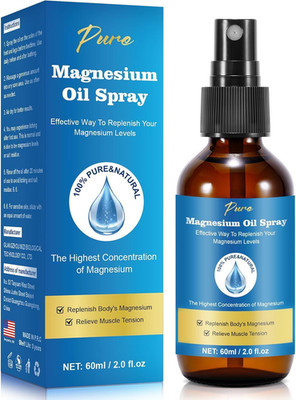 Reines Magnesiumöl Spray für Füße & Körper - leicht einziehen, 60 ml (1er Pack)