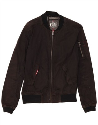 Superdry Bomberjacke Herren UK 36 Small Schwarz Baumwolle AF14