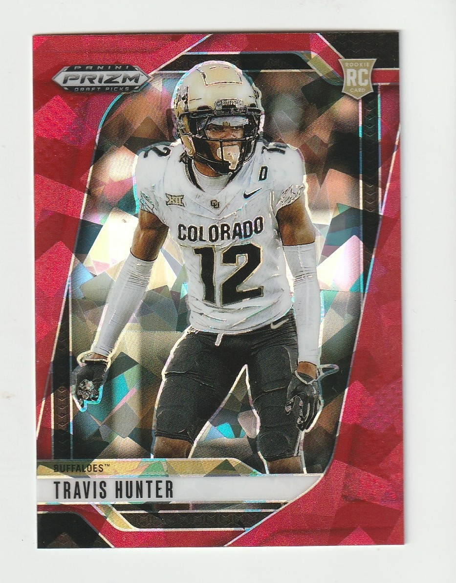 2025 Panini Prizm Draft Picks Red Ice #20 Travis Hunter RC, Jacksonville Jaguars