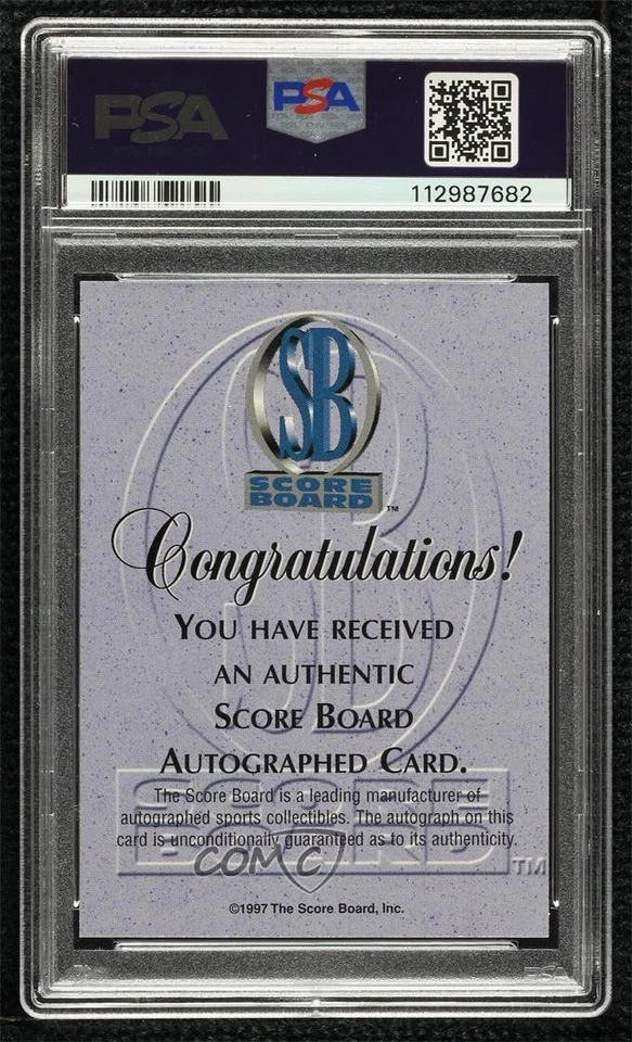 1997 Score Board Auto Basketball Signatures Silver Ray Allen PSA 6 Auto HOF - Image 2 of 2