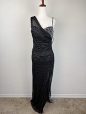 Y2K Jump Maxi Evening Gown Size 4 Whimsigoth Witchy Glam Lace Slip Vamp Romantic