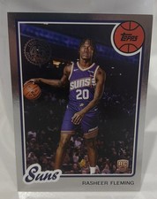 RASHEER FLEMING 2025-26 Topps 45th Anniversary Silver Holo Foil SUNS RC 80BK-74