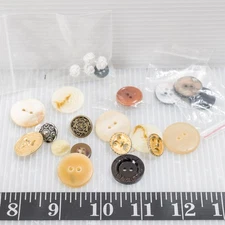 Lot of Metal and Plastic Buttons