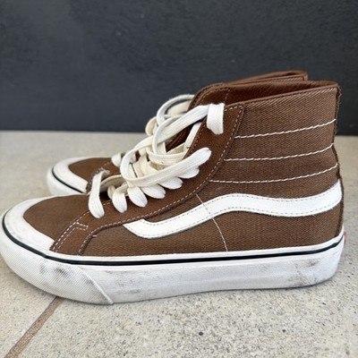 Vans Brown Canvas SK8 HI Decon SB Skate Sneakers Mens Size M5.5/F7 NEW
